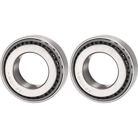 32005X Tapered Roller Bearing x 2PCS Chrome Steel Cone and Cup Set for Garden Machinery and Automotive, [25mm x 47mm x 15mm] (1/5)