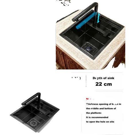 Fregadero de cocina, acero inoxidable, un solo seno, Set-4054CM-NQ (1/2)