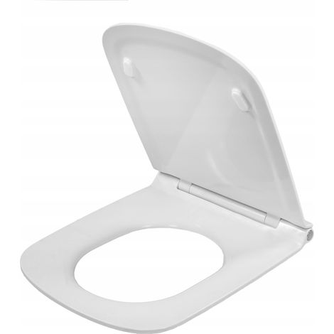 Asiento de inodoro Masma para Duravit Durastyle, de duroplástico, blanco, con cierre suave y función de liberación rápida. (1/5)
