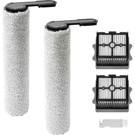 Rouleau Brosse de Rechange pour Tineco Floor One Stretch S6/Switch S6/S7 Stretch Ultra/S6 stretch lite/S9 Artist/i6 Stretch/i5 Stretch, Accessoires 2 Rouleaux, 2 Filtres,1 Brosse de Nettoyage (1/5)