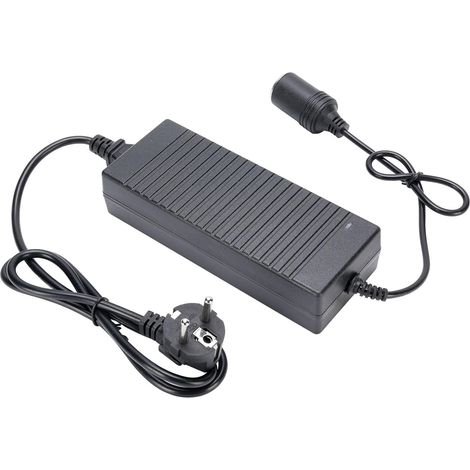 Adattatore di alimentazione da CA a CC 12V 15A, convertitore elettronico per presa accendisigari da auto 100-240V, con cavo da 1,5 m, per gonfiatore, frigorifero per auto (1/5)