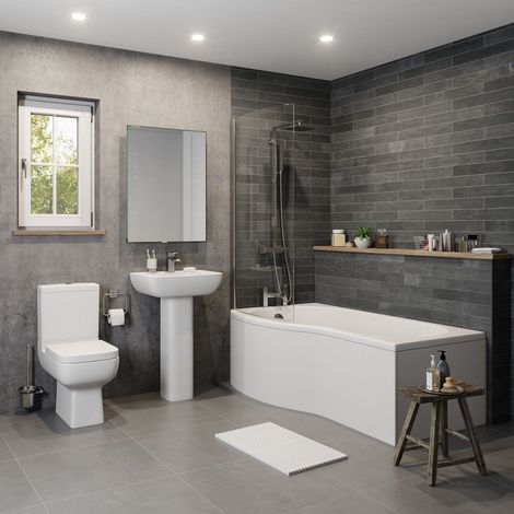 Amelie 'P' Bathroom Suite with Left Hand Bath (1/5)