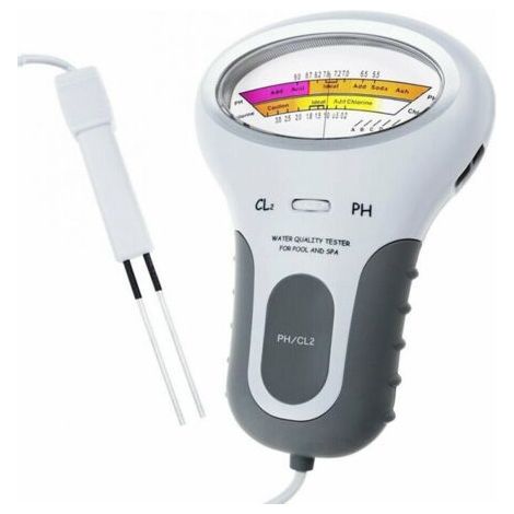 Testeur de qualité de l'eau 2 en 1 Testeur de pH numérique Chlore, CL2 Portable avec Grand écran pour Spa de Piscine spa Analyseur de Qualité de l'eau (1/5)