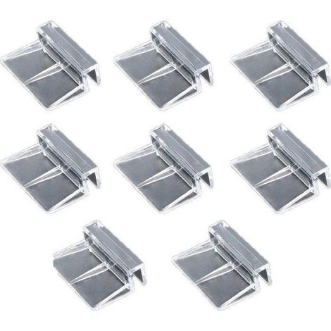 Lot de 8 clips pour aquarium - Supports pour aquarium - 8 mm - Clips pour couvercle d'aquarium en acrylique (1/5)