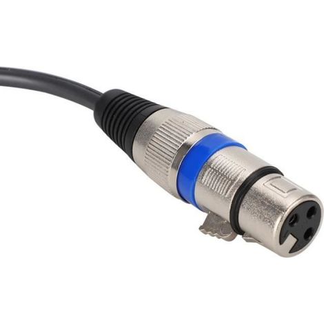 Cable Double RCA Male vers Double XLR Femelle - - 1.5M - Plaqué or - Alliage de zinc - Adaptation audio (1/4)
