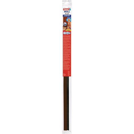 Burlete autoadhesivo con cepillo TESA para puertas, color marrón, 1 m x 40 mm (1/5)