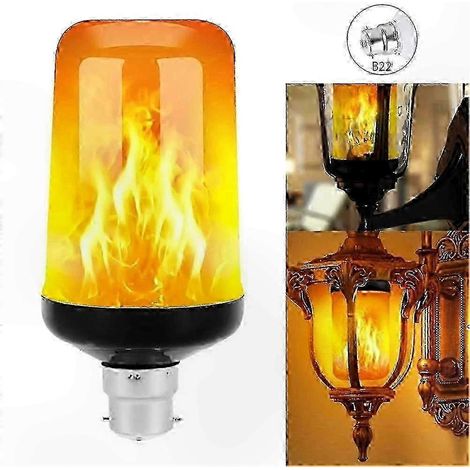 Filiyano – lampe décorative pour fêtes – Ampoule LED basse consommation à effet flamme vacillante, culot E27/B22, lampe décorative pour fêtes à (1/5)