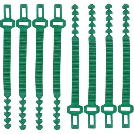 8 correas ajustables para plantas, 24 cm, jardín