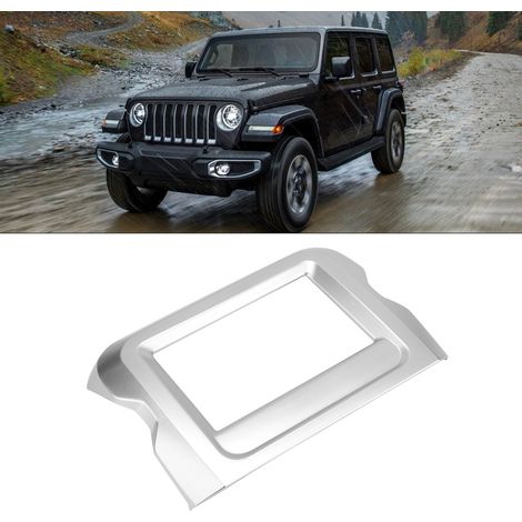Dekorrahmen-Aufkleber für den Navigationsbereich im Innenraum des Jeep Wrangler JL ab Baujahr 2018 (1/5)