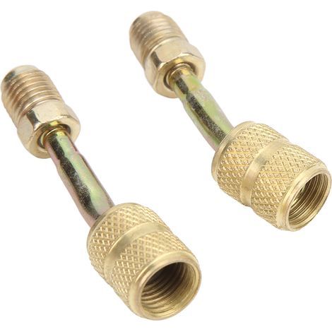 Adaptateur de Port de Charge/Vidage Universel 2 Pièces - Convertisseur 1/4 à 5/16 pour Systèmes Mini Split R410A, Métal Résistant. (1/5)