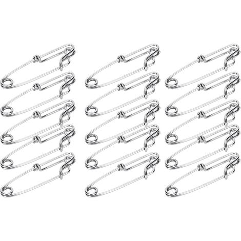 Lot de 15 crochets de ligne à thon en acier inoxydable, émerillons à clipser pour palangre, accessoire de pêche pratique, fixation rapide et retrait facile (1/5)