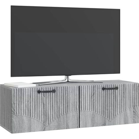 Maison Exclusive - Mobile Porta TV da Muro Grigio Sonoma 98 x 31 x 30 cm (1/5)