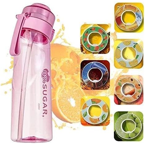 Accessoires boisson Bouteille Air Up - 650 ml - Gourde avec goût - Kit de démarrage avec 7 capsules d'air - Gobelet anti-fuite pour la gym, la course, l'extérieur - Rose (1/5)