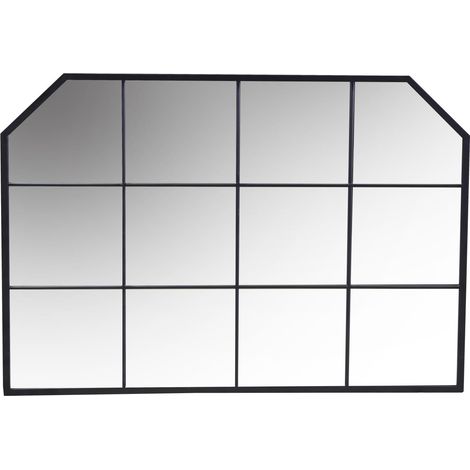 Specchio metallo nero cm100x2h70 (1/4)