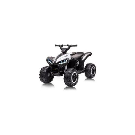 Garvee Quad Eléctrico Infantil 12V, Coche Eléctrico para Niños con LED y Música, Bocina para 3+ Años 83x53x56 cm Blanco (1/4)