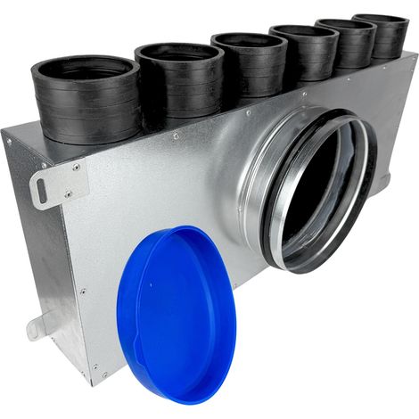 Boîte de distribution de ventilation FI 160 pour tuyau 6X FI 75 (1/5)