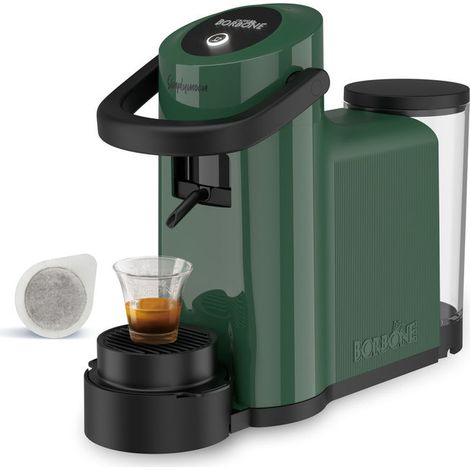 Caffè Borbone Simplymoon Macchina da Caffè a Cialde ESE 44mm Multifunzione per Espresso, Infusi e Bevande Calde, Pressione 15 bar, Serbatoio 0.9L - Verde