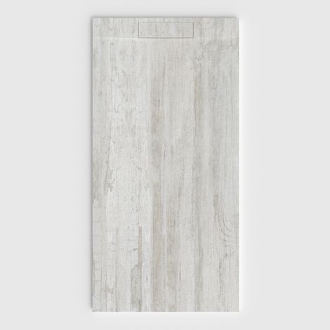 VAROBATH - Receveur de douche 3D Plaster 100x140 - Modèle TAVARIS effet bois (1/5)