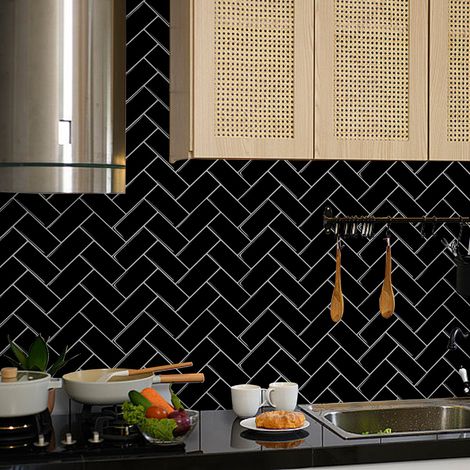 LZBARGON 10 Adhesive-Free Wall Tile Stickers – Waterproof Decals for Kitchen, Bathroom, and Balcony