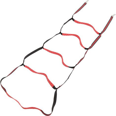 Échelle de corde marine rouge 5 marches pour bateau gonflable, kayak, canot, motomarine, accès en eau, échelle de bordage (1/5)