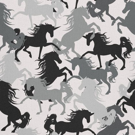 Decoffe Oxford exterior - Motiv Einhorn-Silhouette (1/5)
