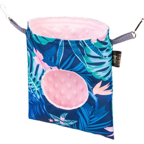 Mangiatoia per roditori tropicali + tessuto minky rosa (1/4)