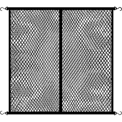 1 Filet de rangement, extensible 1,2x2,1m, double couche, polypropylène, 4 crochets, pour coffre voiture (1/5)