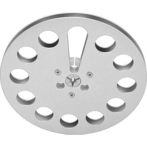 Bobine réceptrice universelle 1/4" (7 pouces) à 11 trous, résistante au vent, vide, pour enregistrement, argentée (1/5)