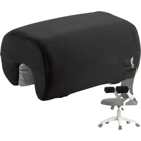 Coussin de coude en mousse, confortable Coussin d'accoudoir lavable pour chaise, coussin rond épais pour coudes de chaise de bureau, 7,87 x 5,7 (1/5)