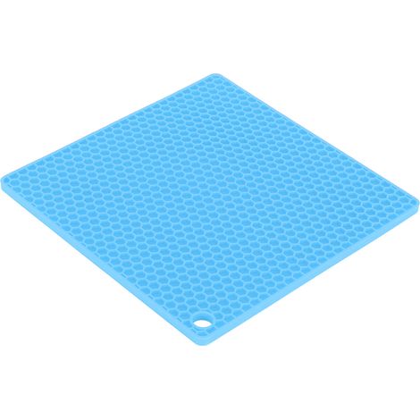 Tapis isolant en silicone alimentaire anti-brûlure, épais, pour four à micro-ondes, usage en cuisine (bleu) (1/5)