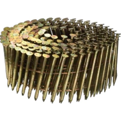 Caja de 4050 clavos en rollo, plano 3.1X90mm, anillado, transparente SE