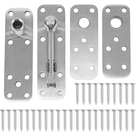 Paumelle de Porte Invisible, Hinge Stainless Steel, Capacité de Charge 272kg, Avec Vis et Réglage Hauteur pour Portes Bois et Aluminium (1/5)