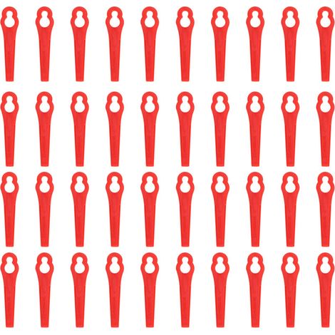 Paquete de 40 cuchillas de plástico para cortacésped inalámbrico --Crezuo