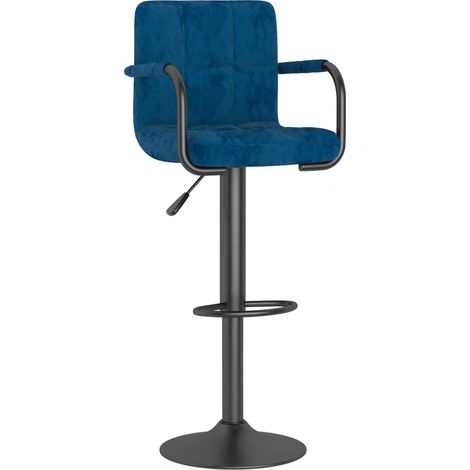 Maison Exclusive - Barhocker Blau Samt