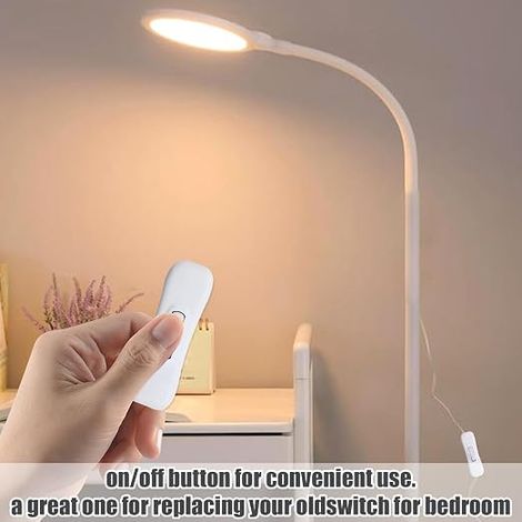 AC 250V Inline Intermediate Light Switch for Small Appliances or Lamps White Black (1/4)