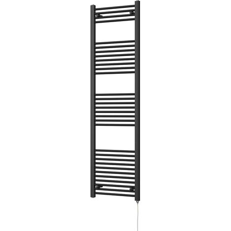 Zennor - Black Electric Towel Rail H1800mm x W500mm Straight 700w Standard (1/3)