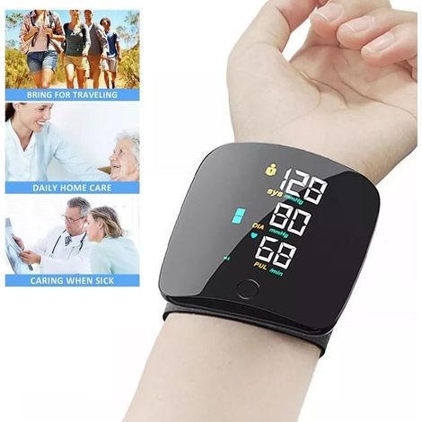 Automatisches und präzises Blutdruckmessgerät – Großes LCD-Display – Verstellbares Armband mit Speicherfunktion – Für Zuhause und unterwegs (1/5)
