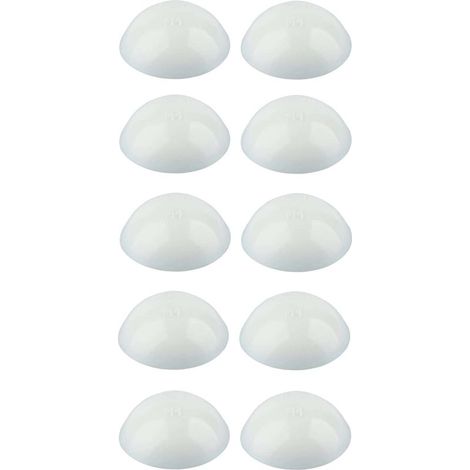 Lot de 10 cache vis lèvre d'étanchéité Ø18mm – Tête cylindrique bombée – Plastique polyéthylène pour vis à tôle – Finition soignée (1/2)