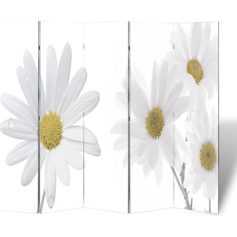Paravent de Chambre Closion de séparation Séparateur de pièces pliable 200 x 170 cm Fleur -BC20884 (1/5)
