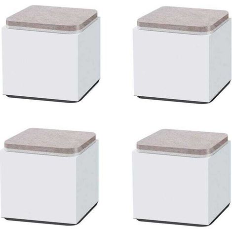Pieds de meubles en acier au carbone, pieds de table carrés blancs, 60 x 60 x 52 mm, 4 pièces (1/5)