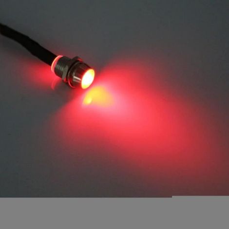 Ampoule de voyant LED - Garosa - 4 Pcs - 12V - 8mm - Rouge