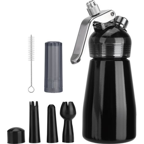 Siphon à crème de 250 ml, mousseur à lait pour desserts, mousseur à lait frais, siphon à crème (1/5)