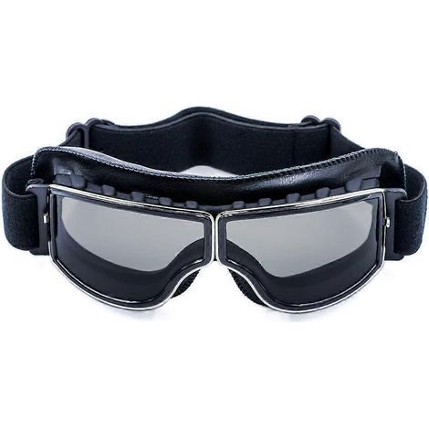 Motorcycle Goggles Vintage Pilot Leather Riding Glasses Scooter ATV Off-Road Anti-Scratch Dust Proof Eyewear (1/5)