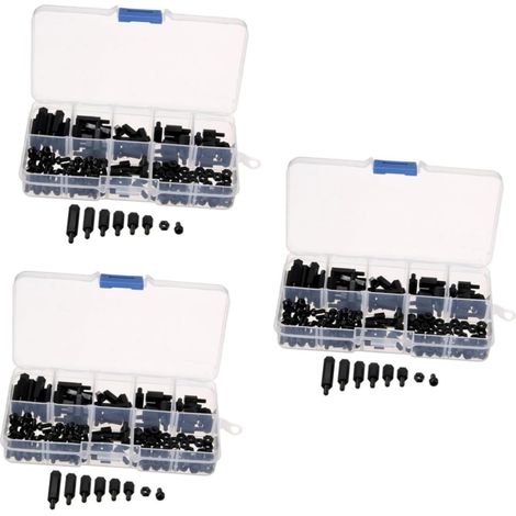 pi ces de rechange en nylon vis crous et entretoises noirs (1/5)