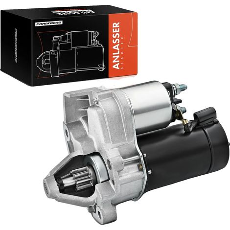 Motorino d'avviamento per moto, potenza 1,1 kW, tensione 12 V, 9 denti, 2 fori di montaggio, rotazione antioraria (1/5)