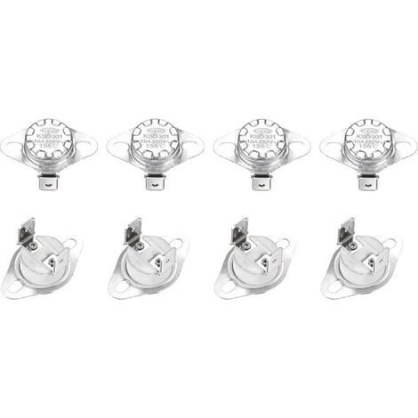 Thermostat KSD301 - 8 pièces - Céramique - 155 °C normalement fermé - Four à micro-ondes - 6,3 mm (1/4)