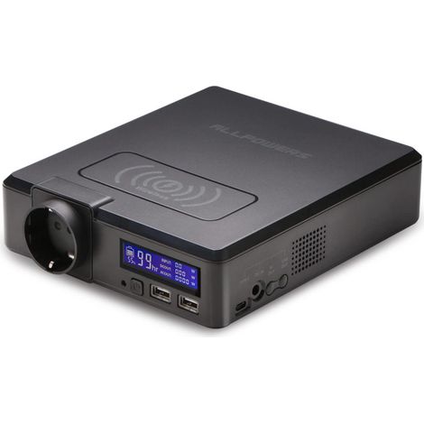 Allpowers – Station électrique portable 200W 154Wh – Batterie solaire sans fil – Charge jusqu'à 5 appareils – Poids léger 1,36 kg pour camping et urgence (1/5)