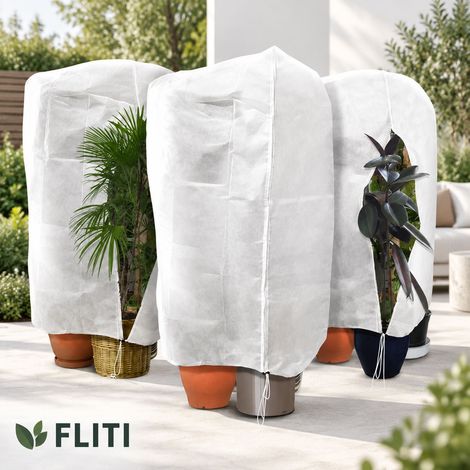 FLITI 3er-Set Winter-Pflanzenabdeckungen 120 x 180 cm, schützendes Polypropylen-Voile, 80 g/m², frostbeständig, wetterfest (1/5)