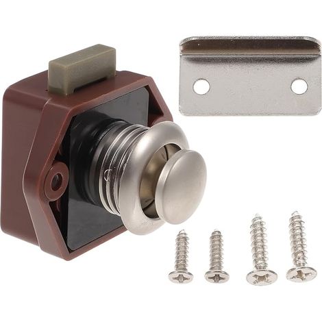 Zinc Alloy Rust Resistant Keyless Lock and ABS Push Button Latch for RV Cabinet for Furniture and Boats (1/5)