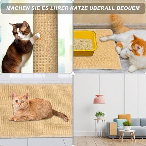 Rascador de cartón para gatos, 50 x 90 cm, Velcro, Poste rascador de cartón, Tabla rascadora, Mueble rascador, Alfombrilla rascadora de cartón (1/5)